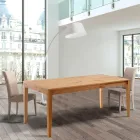 Extendable table to 180 cm in solid birch wood - thallium Viadurini