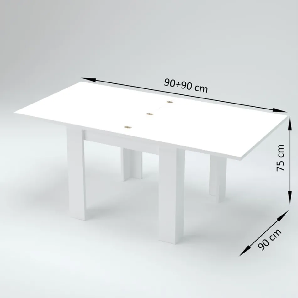 Sustainable Wood Extendable Table to 180 cm - Perro Viadurini