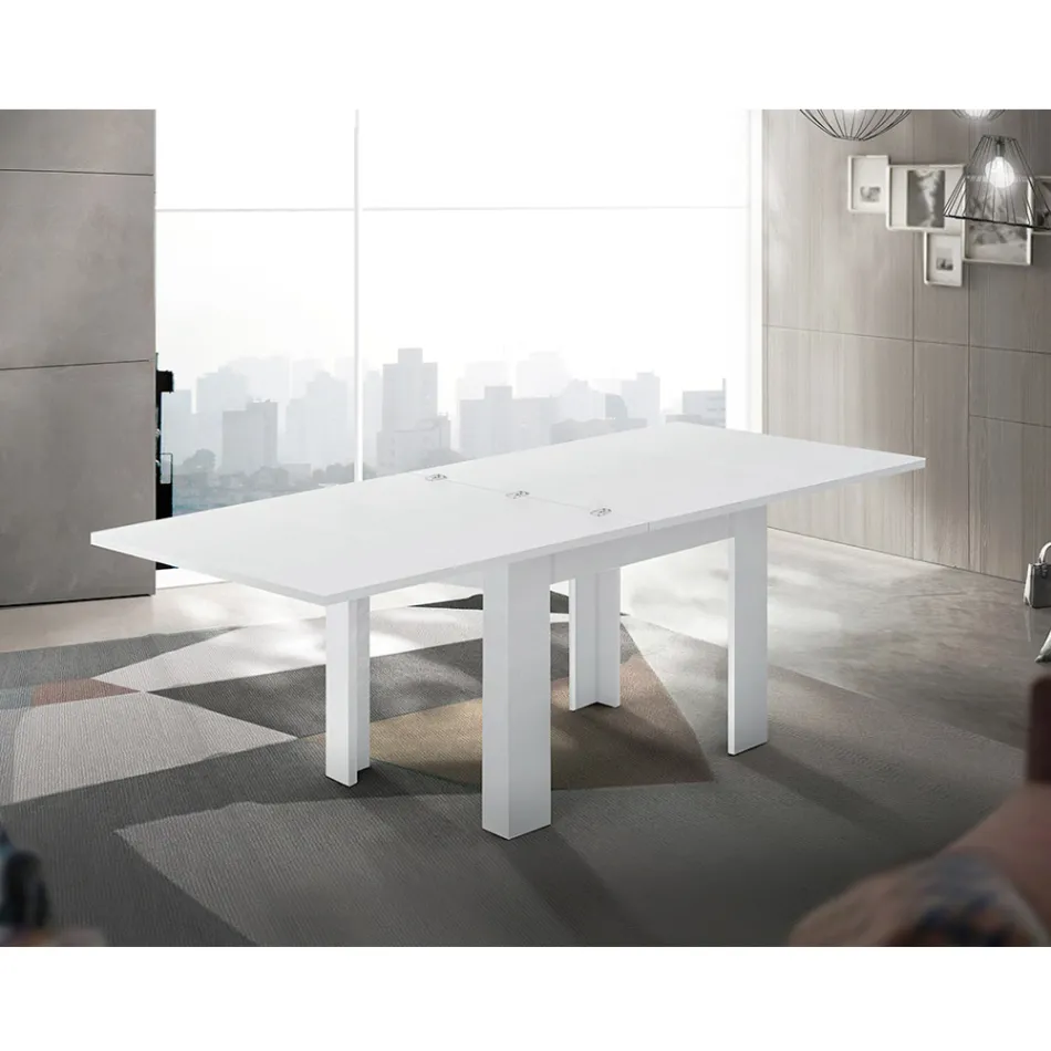 Sustainable Wood Extendable Table to 180 cm - Perro Viadurini