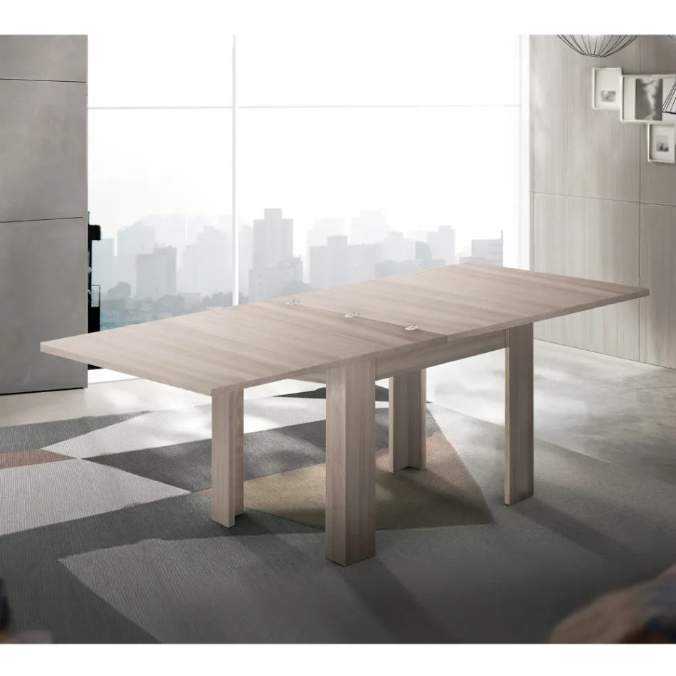 Sustainable Wood Extendable Table to 180 cm - Perro Viadurini