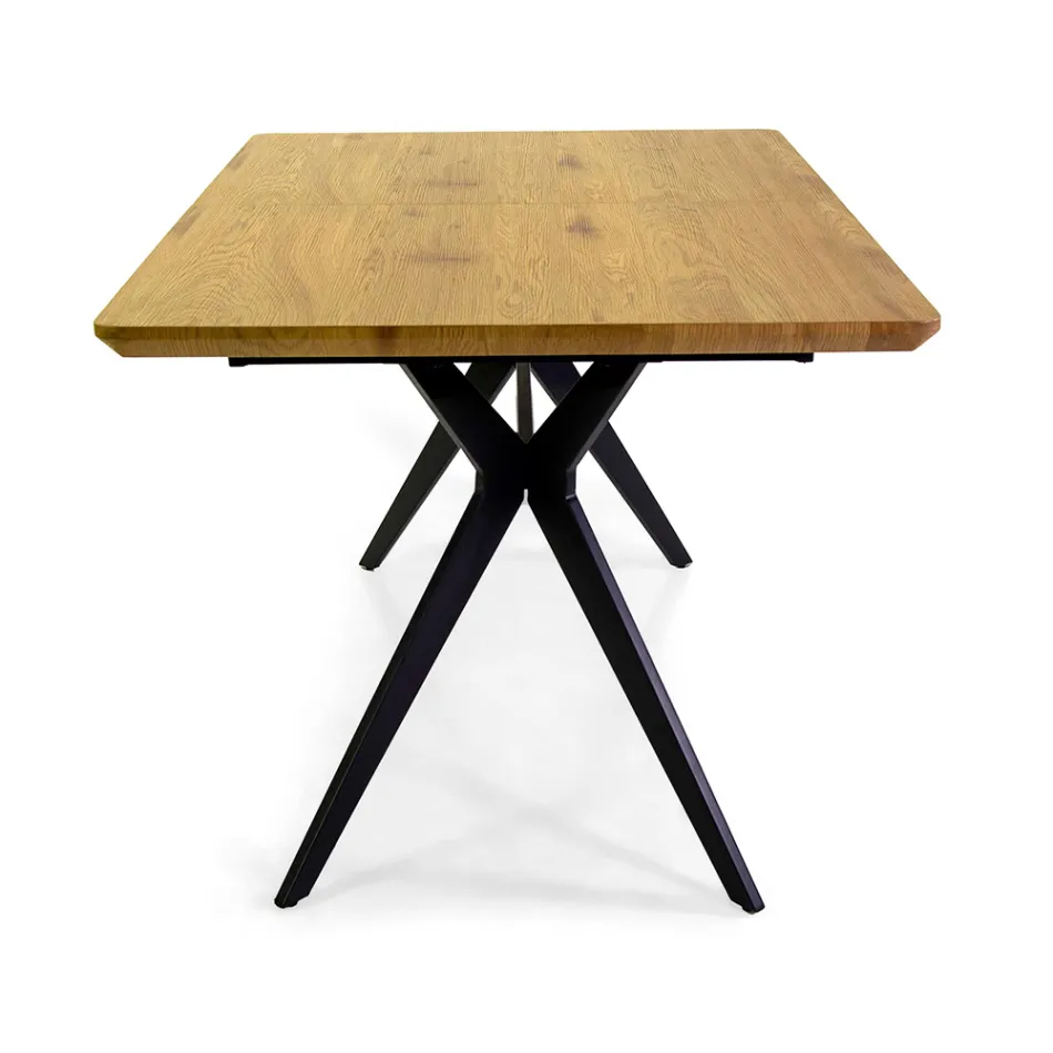 Extendable Table 180 cm in MDF Wood Effect with Embossed Grain - Foam Viadurini