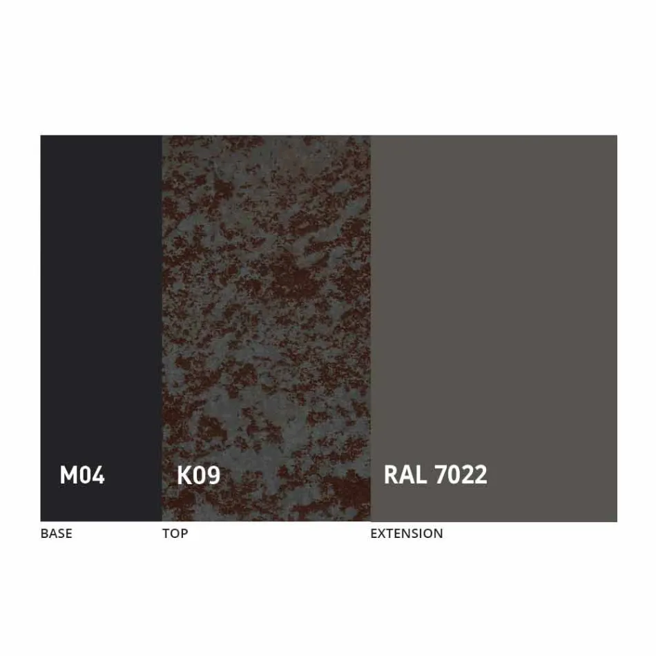 Extendable Dining Table to 2.8 m in Ceramic and Metal Legs - Paoluccio Viadurini