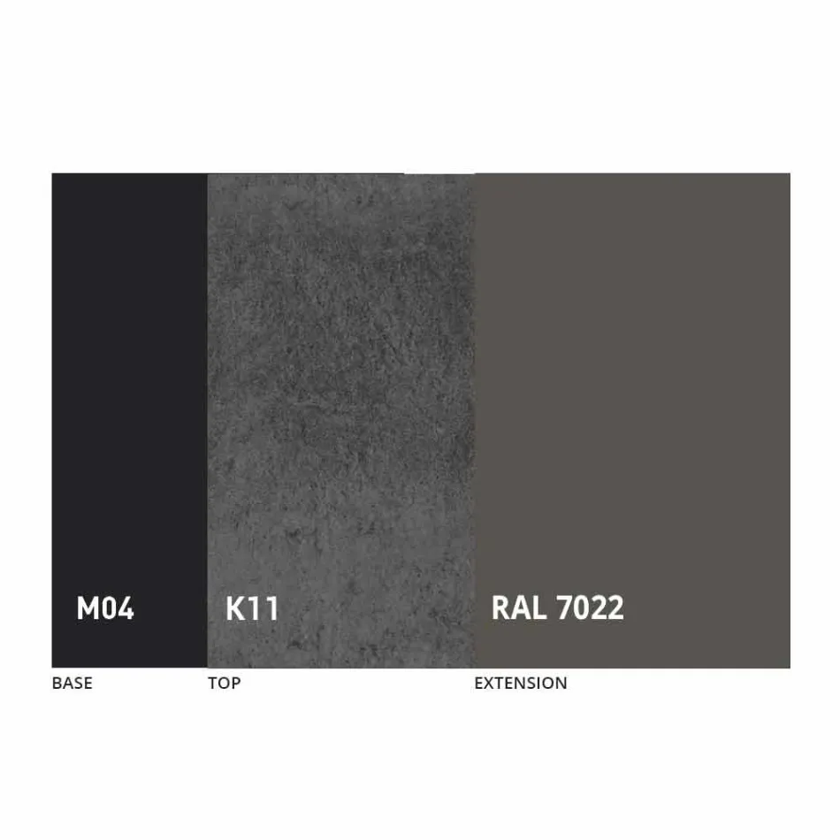 Extendable Dining Table to 2.8 m in Ceramic and Metal Legs - Paoluccio Viadurini