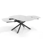 Extendable Table to 200 cm Black Steel Base - Torio Viadurini