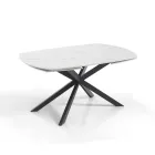 Extendable Table to 200 cm Black Steel Base - Torio Viadurini