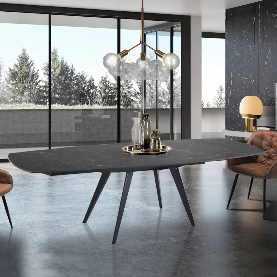 Extendable Table to 200 cm with Swivel Opening - Butego Viadurini
