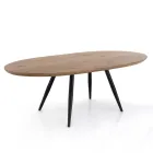 Extendable Table to 200 cm with Black Metal Legs - Lithium Viadurini