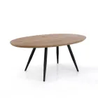 Extendable Table to 200 cm with Black Metal Legs - Lithium Viadurini