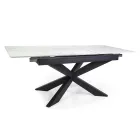 Extendable Table 200 cm in Metal and Synthetic Stone - Underwater Viadurini