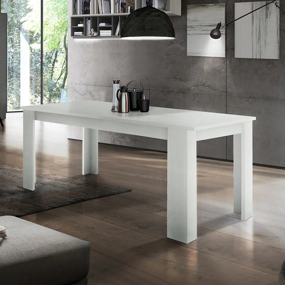 Design Dining Table Extendable to 210 cm in Sustainable Wood - Perro Viadurini