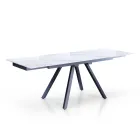 Extendable Table to 210 cm in Grey Steel and Ceramic - Canario Viadurini