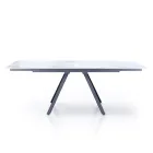 Extendable Table to 210 cm in Grey Steel and Ceramic - Canario Viadurini