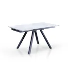 Extendable Table to 210 cm in Grey Steel and Ceramic - Canario Viadurini