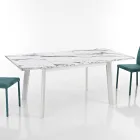 Extendable table to 220 cm in Beech and Melamine Made in Italy - Toles Viadurini