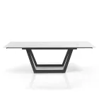 Extendable Table to 240 cm in Grey Steel - Bonito Viadurini
