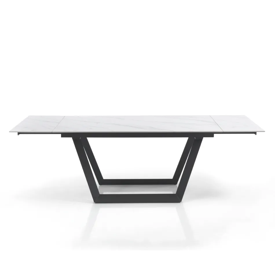 Extendable Table to 240 cm in Grey Steel - Bonito Viadurini