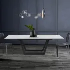 Extendable Table to 240 cm in Grey Steel - Bonito Viadurini