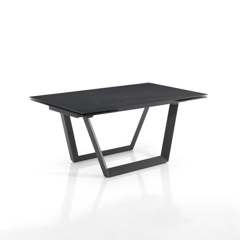 Extendable Table to 240 cm in Grey Steel - Bonito Viadurini