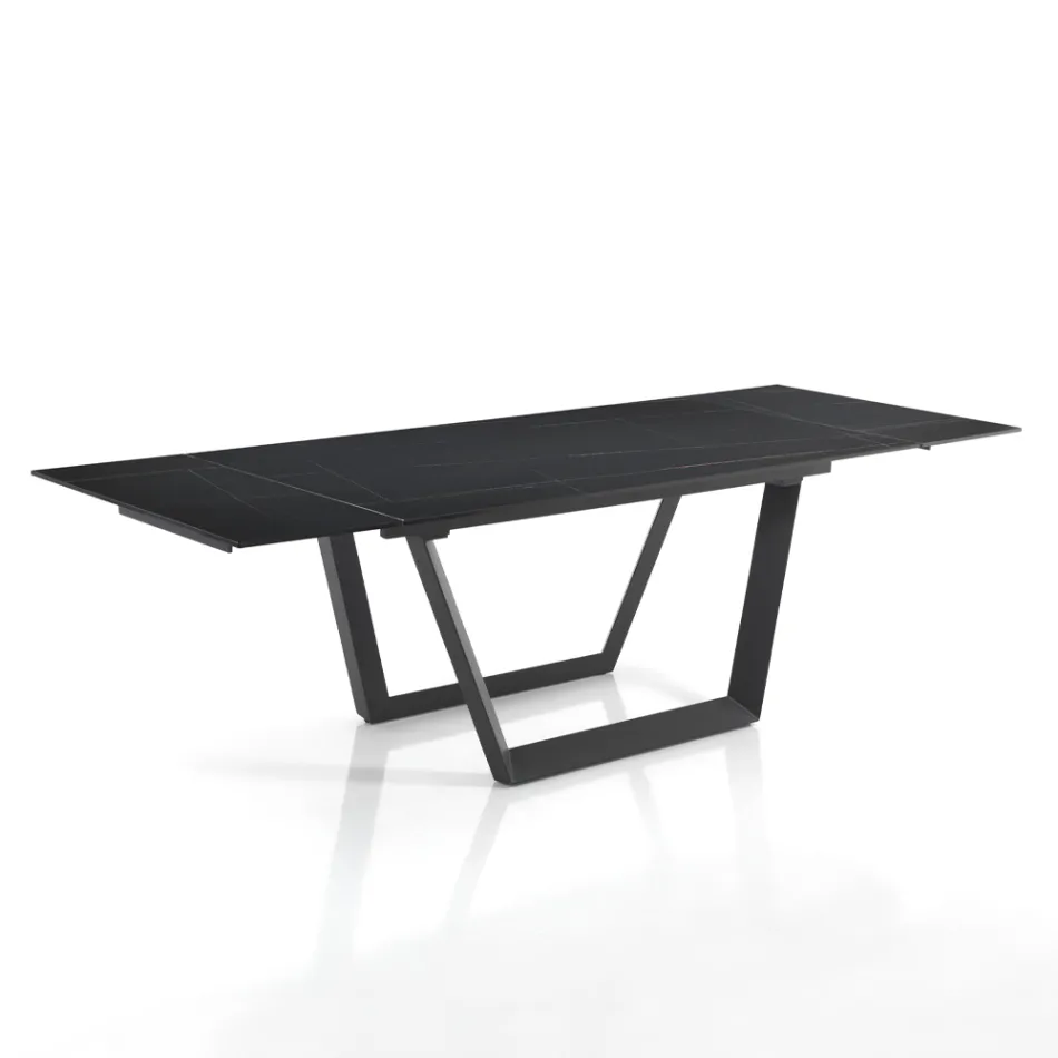 Extendable Table to 240 cm in Grey Steel - Bonito Viadurini
