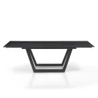 Extendable Table to 240 cm in Grey Steel - Bonito Viadurini