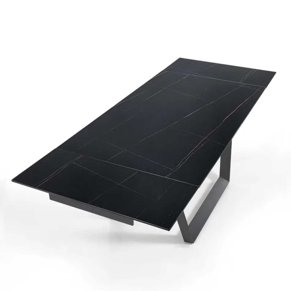 Extendable Table to 240 cm in Grey Steel - Bonito Viadurini