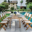 Extendable Table to 240 cm for the Garden Made of Acacia Wood - Sereno Viadurini