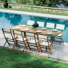 Extendable Table to 240 cm for the Garden Made of Acacia Wood - Sereno Viadurini