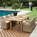 Outdoor Extendable Table to 250 cm Made of Recycled Teak - Fern