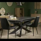 Extendable Table 260 cm in Metal and Synthetic Stone - Underwater Viadurini