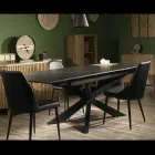 Extendable Table 260 cm in Metal and Synthetic Stone - Underwater Viadurini