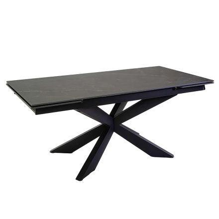 Extendable Table 260 cm in Metal and Synthetic Stone - Underwater Viadurini