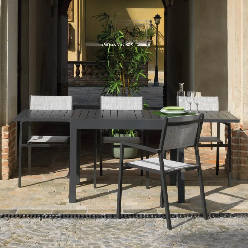Extendable Table 270 cm Outdoor with Aluminium Frame - Sheet Viadurini