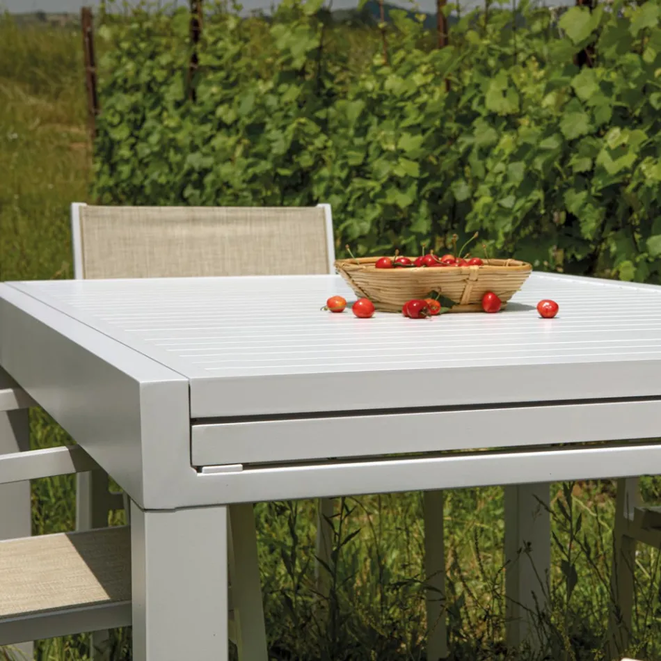 Extendable Table 270 cm Outdoor with Aluminium Frame - Sheet Viadurini