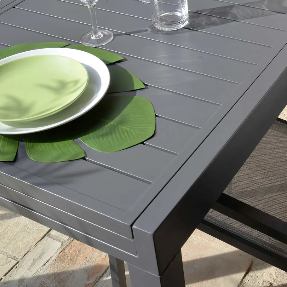 Extendable Table 270 cm Outdoor with Aluminium Frame - Sheet Viadurini
