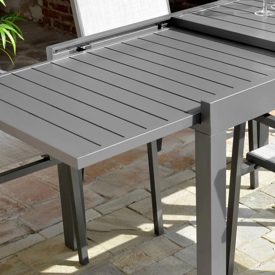 Extendable Table 270 cm Outdoor with Aluminium Frame - Sheet Viadurini