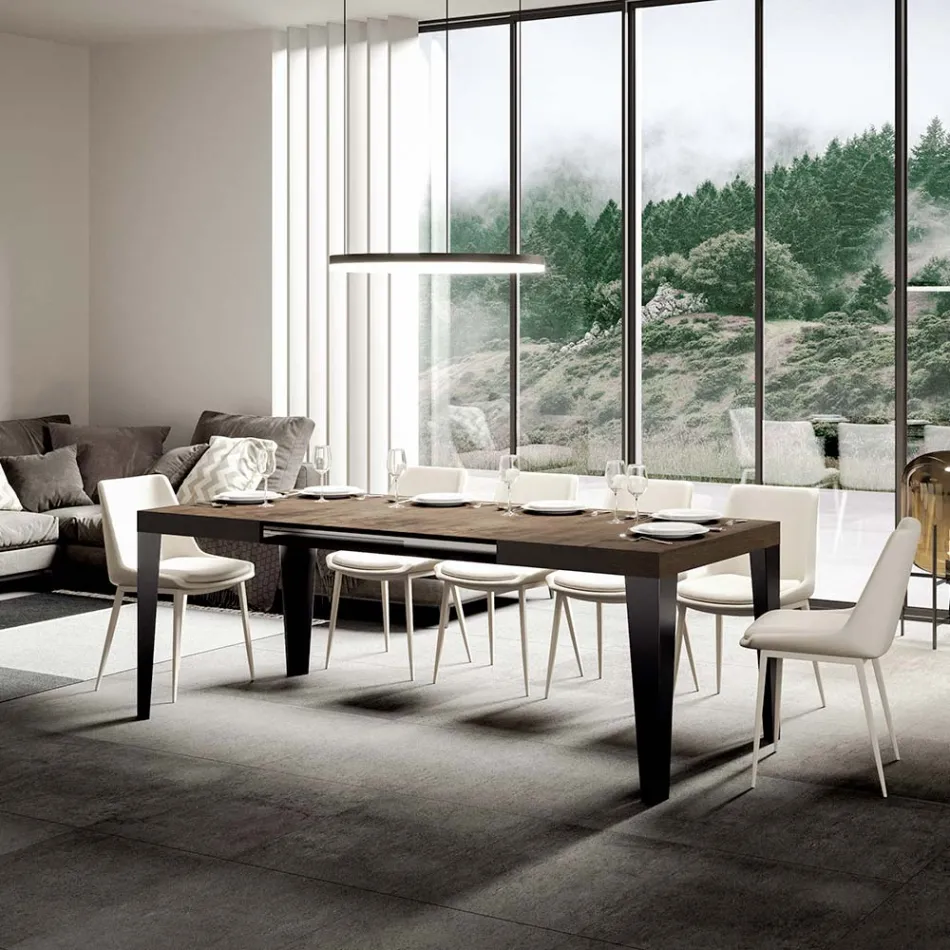 Extendable table to 284 cm in different sizes and finishes Made in Italy - Beach Viadurini