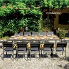 Extendable Table to 300 cm with Sliding Legs in Aluminium and Teak - Felix Viadurini