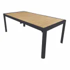 Extendable Table to 300 cm with Sliding Legs in Aluminium and Teak - Felix Viadurini