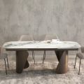 Extendable Table 300 cm in Metal and Sintered Stone Top - Taviria