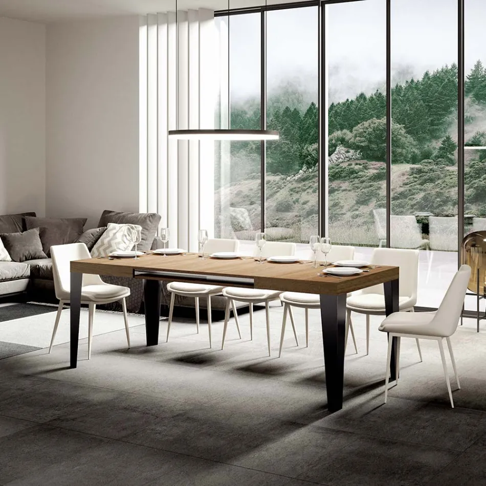 Extendable table to 440 cm in different sizes and finishes Made in Italy - Beach Viadurini