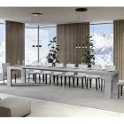 Extendable Table to 440 cm in Made in Italy Wooden Microparticles - Tree Viadurini