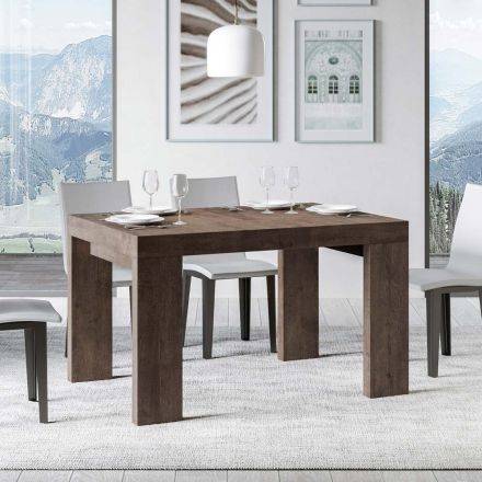 Extendable Table to 440 cm in Made in Italy Wooden Microparticles - Tree Viadurini