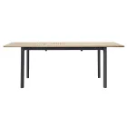 Extendable Butterfly Table to 210 cm in Aluminium and Teak Top - Incanto Viadurini