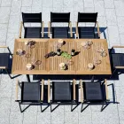 Extendable Butterfly Table to 210 cm in Aluminium and Teak Top - Incanto Viadurini