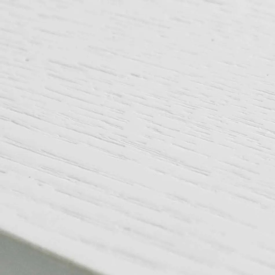 White extendable table with Rico natural solid wood frame Viadurini