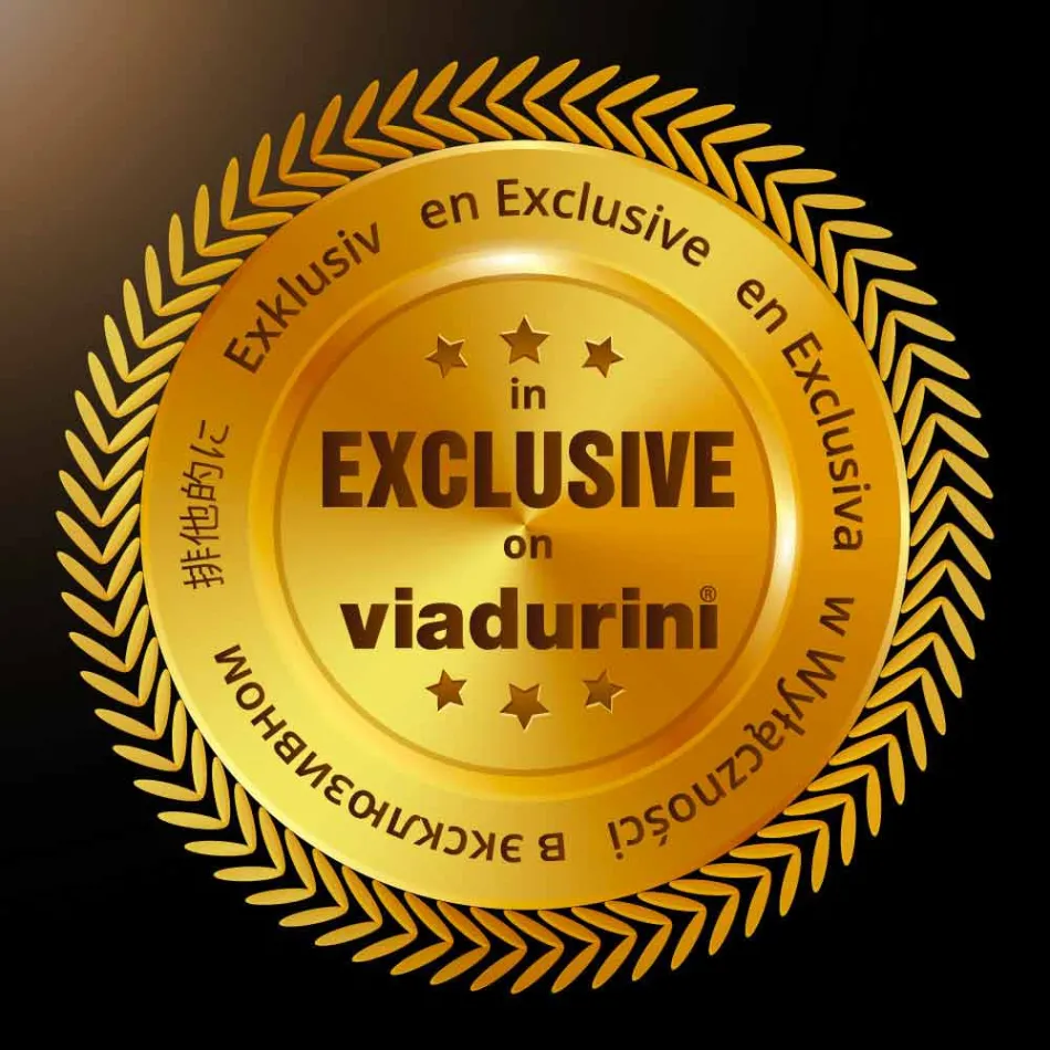 White extendable table with Rico natural solid wood frame Viadurini