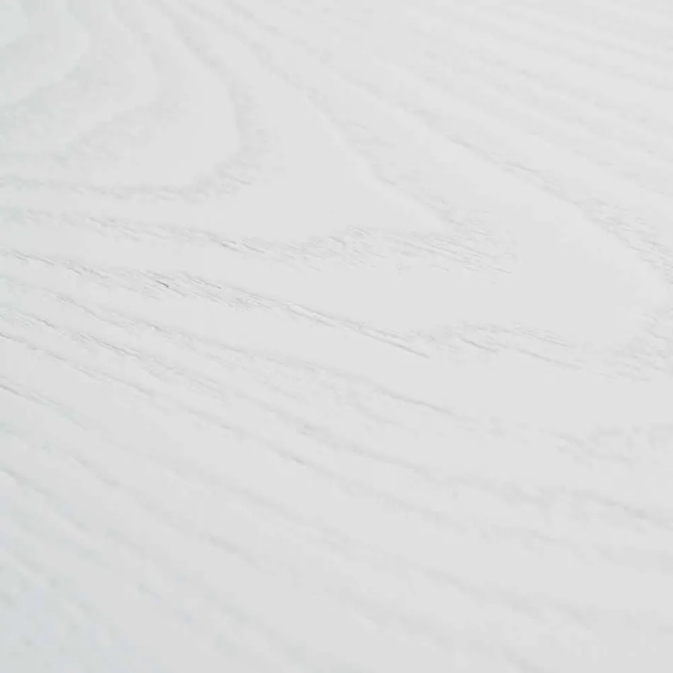 White extendable table with Rico natural solid wood frame Viadurini