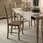 Extendable Table with 4 Chairs in Light Dove Grey Made in Italy - Celestino Viadurini