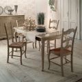 Extendable Table with 4 Chairs in Light Dove Grey Made in Italy - Celestino