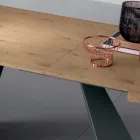 Extendable Table with Central Extension in Veneered Wood - Aperol Viadurini